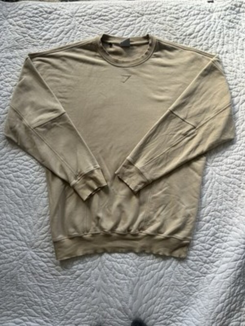Gymshark Crewneck Sweatshirt Size L Tan Sportswear